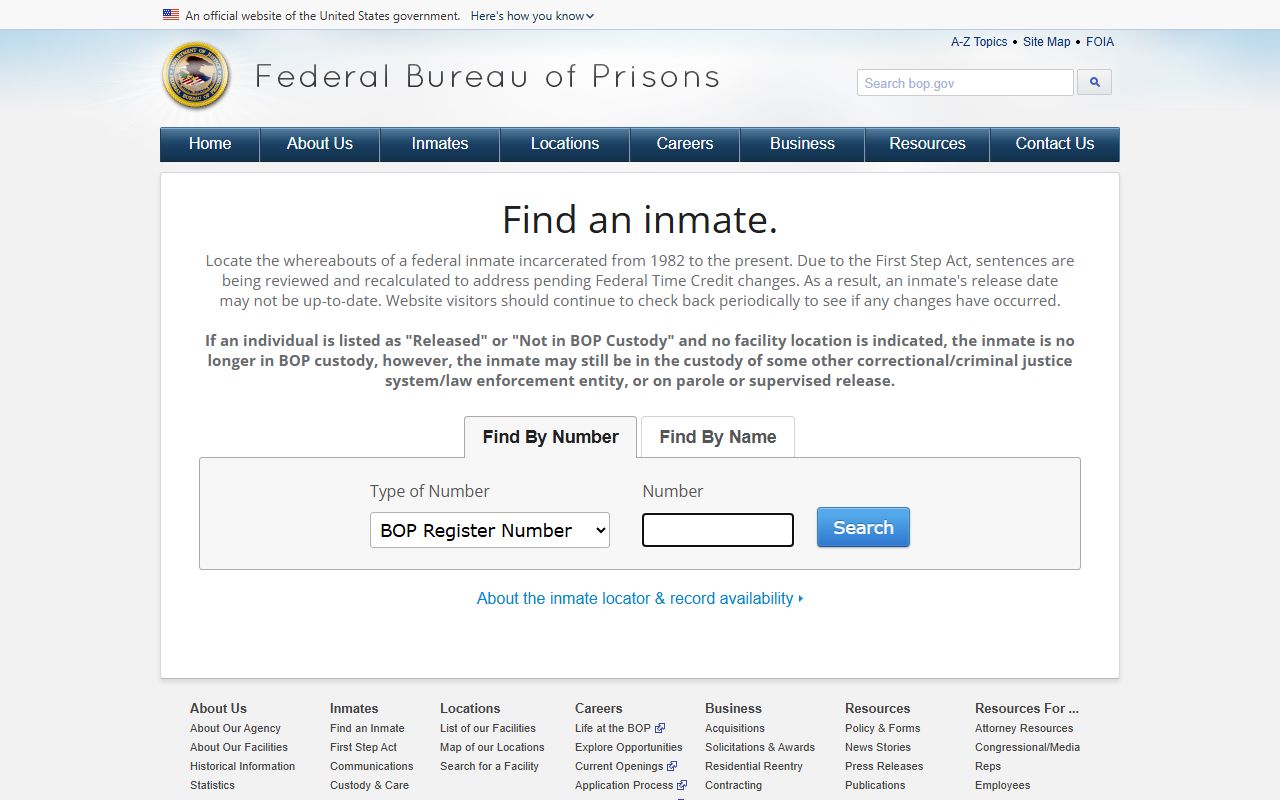 Franklin County arrest records and federal inmate custody locator