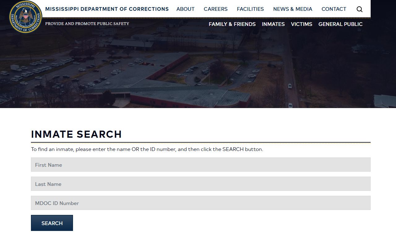 Mississippi Department of Corrections inmate search used for Franklin County inmate records